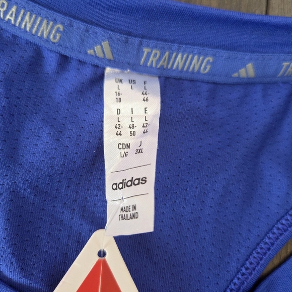 Adidas Women's Lucid Blue Training Tank Top Large IX9414 New Aeroready Running - Picture 4 of 8